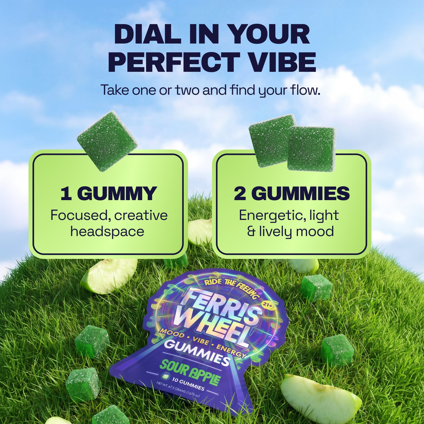 Sour Apple - Vibe Kanna Gummies