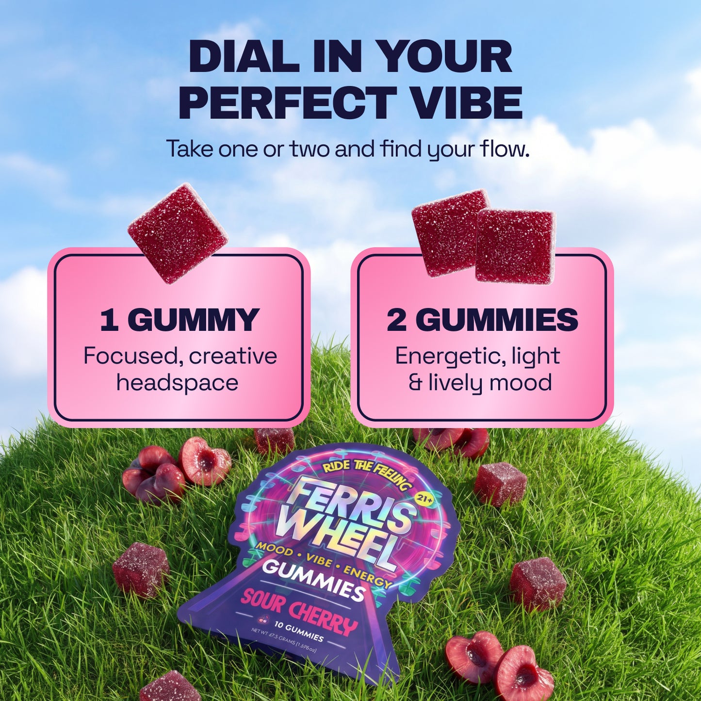 Sour Cherry - Vibe Kanna Gummies