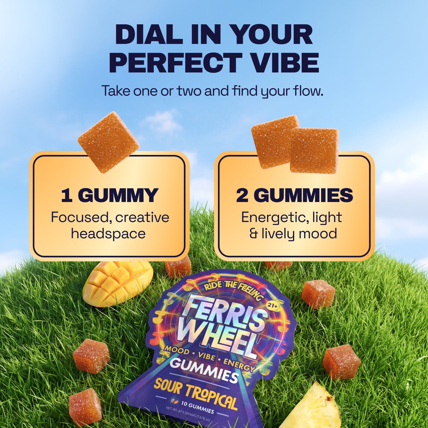 Sour Tropical - Vibe Kanna Gummies