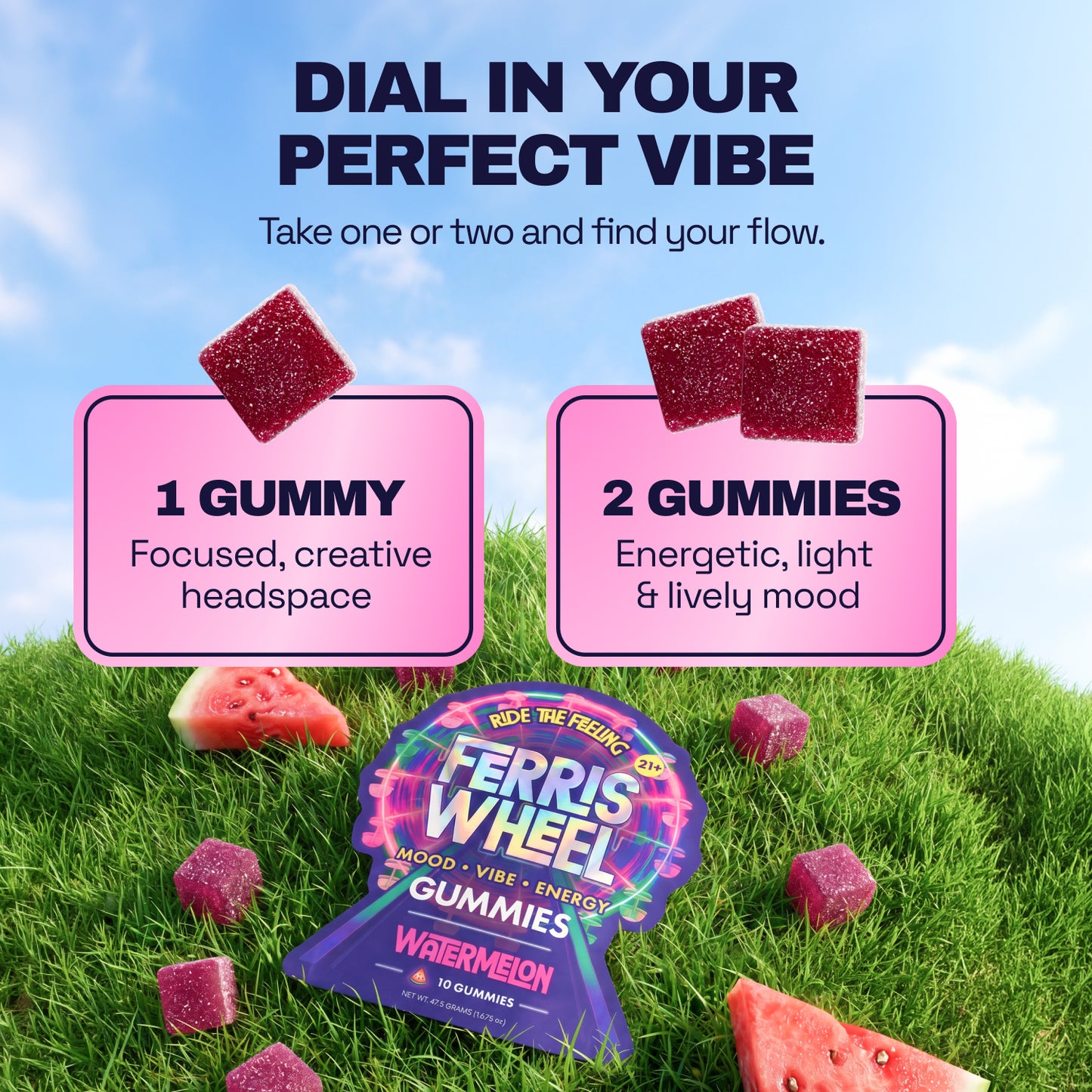 Watermelon - Vibe Kanna Gummies